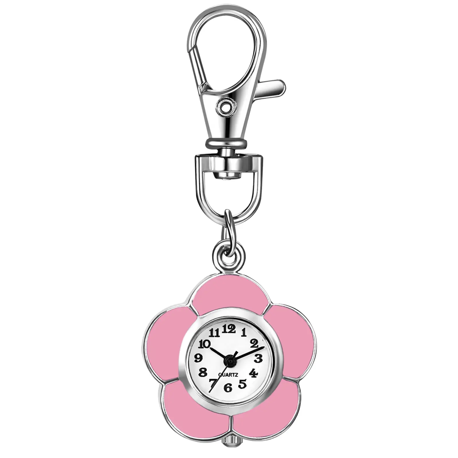 OIDEA Mini Carabiner Clip-on Watch – Quartz Analog Clear Numeral Dial Fob Watch for Outdoor Work School Unisex