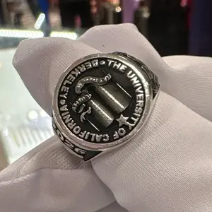 Custom Graduation class of 2026 ring in silver 925 Italian- any engraving on 3 sides