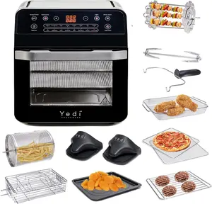 Yedi Total Package Air Fryer Oven with Rotisserie & Dehydrator 11 Accessories & Recipe Book PFOA-Free BPA-Free 18 Programs