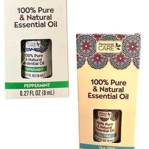 Essential Peppermint/Tea tree Oil 0.27 Ounce 8ML,  4.05 Fl Oz,Aromatherapy,Wellness,Therapy
