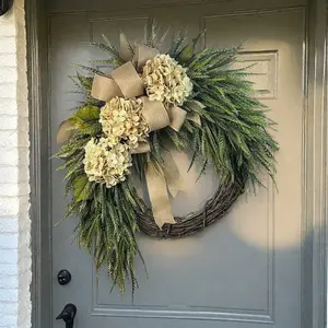 Year Round Wreath, Everyday Wreaths, Hydrangea Wreath, Front Door Wreaths, Farmhouse Decor, Gift, Unique, Home Decor, farmhouse wreaths