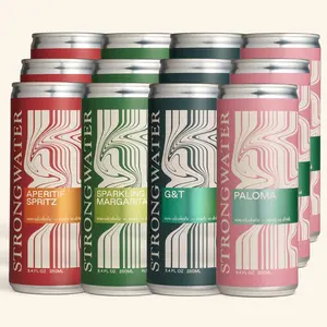 Strongwater Non Alcoholic Mocktails 12 Pack - Ready To Drink, Premium Quality, Sparkling NA Cocktails, Pure Rocky Mountain Water, No Added Preservatives, 8.4 FL OZ Cans