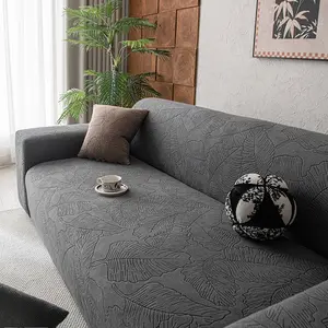 Waterproof Leaf Jacquard Sofa Cover Set with Pillow Case Pet Scratch Resistant Durable and Stylish Living Room Decor Sofa Couch Covers