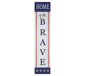 Northlight Patriotic "Home of the Brave" PorchBoard - 36"