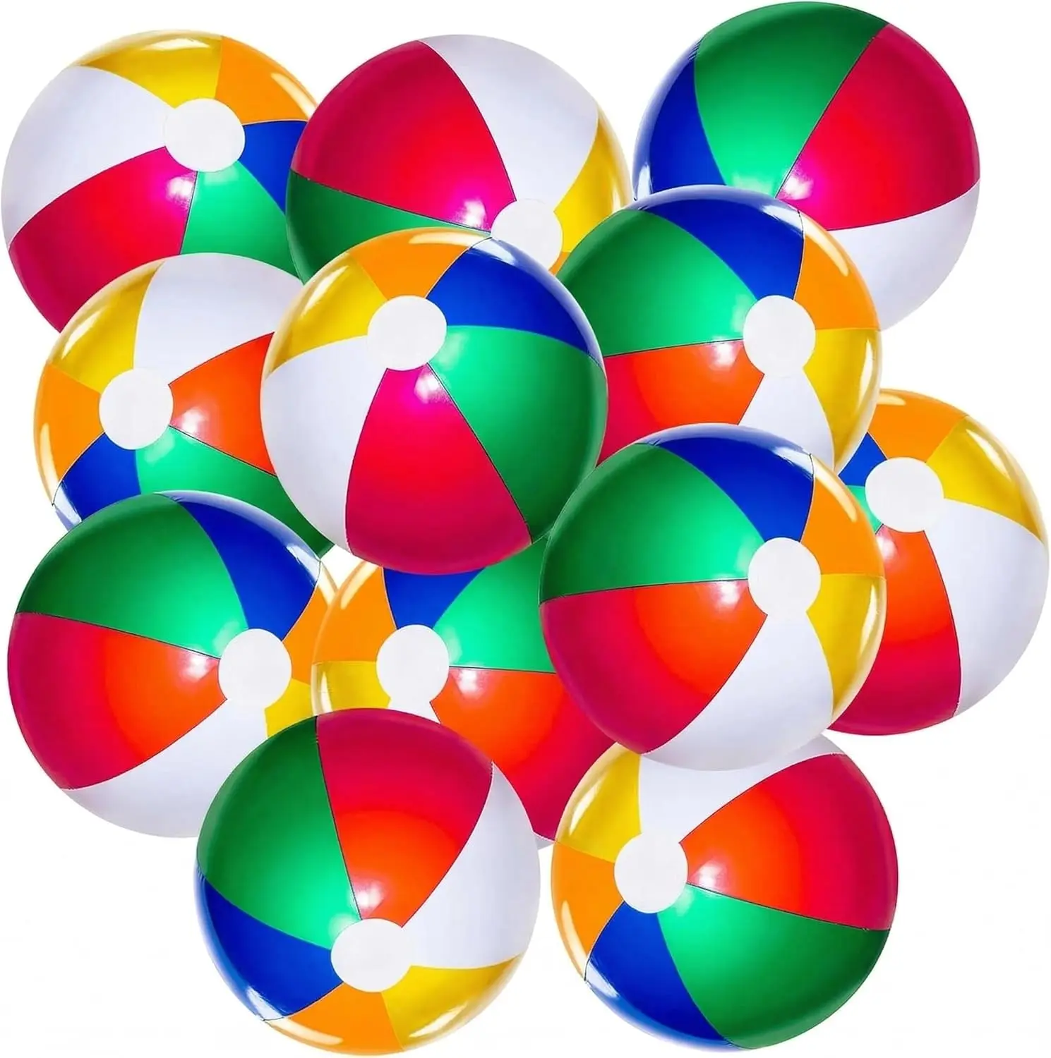 12 Pack, 12" Ball, Beach Toys for Kids, Pool Games, Inflatable Pool Toys, Bulk Hawaiian Tropical Theme Party Decorations Favors Supplies Bulk Beach Balls Beach Party Favor