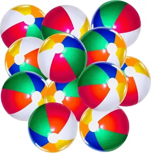 12 Pack, 12" Ball, Beach Toys for Kids, Pool Games, Inflatable Pool Toys, Bulk Hawaiian Tropical Theme Party Decorations Favors Supplies Bulk Beach Balls Beach Party Favor