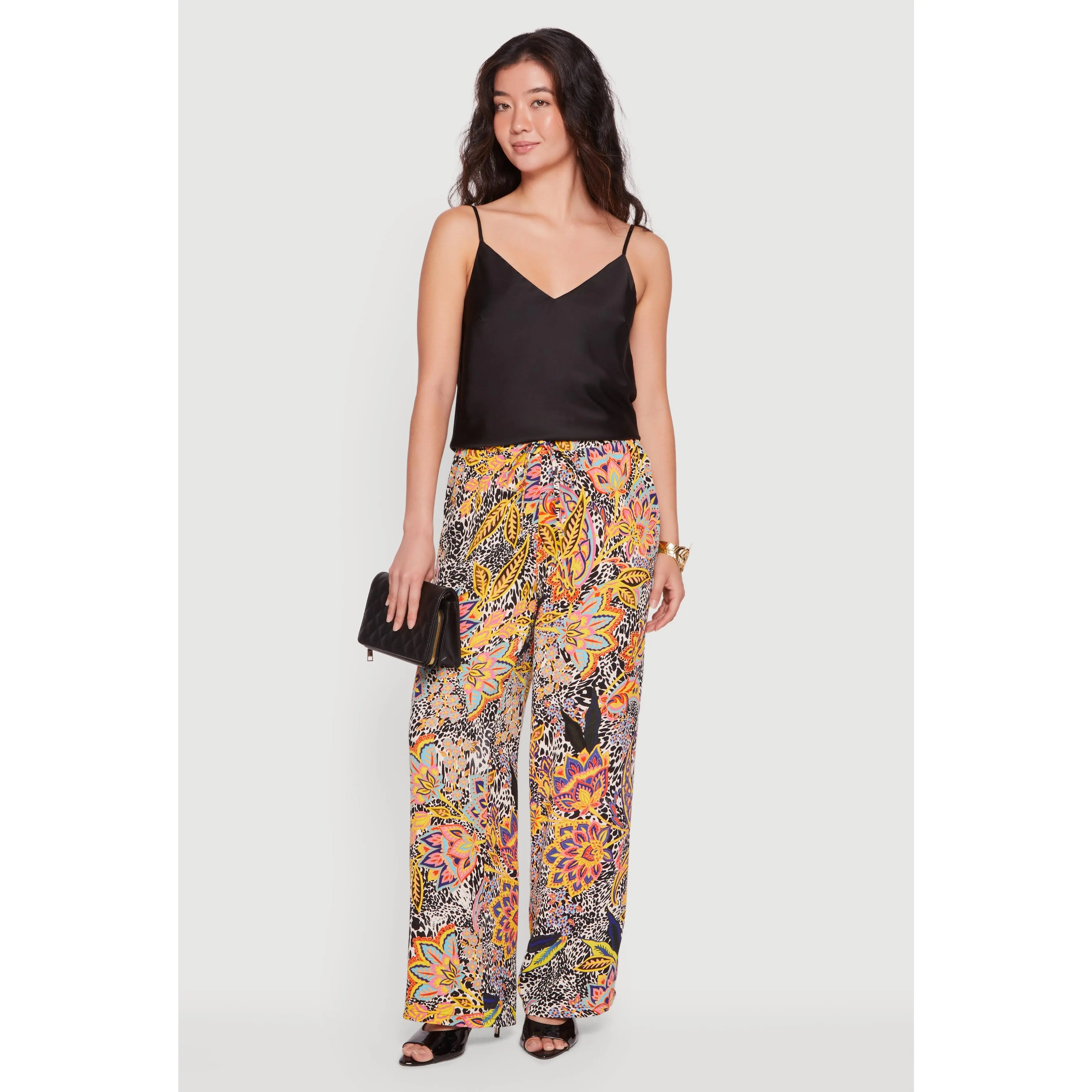 Printed Pattern Wide Leg Pants