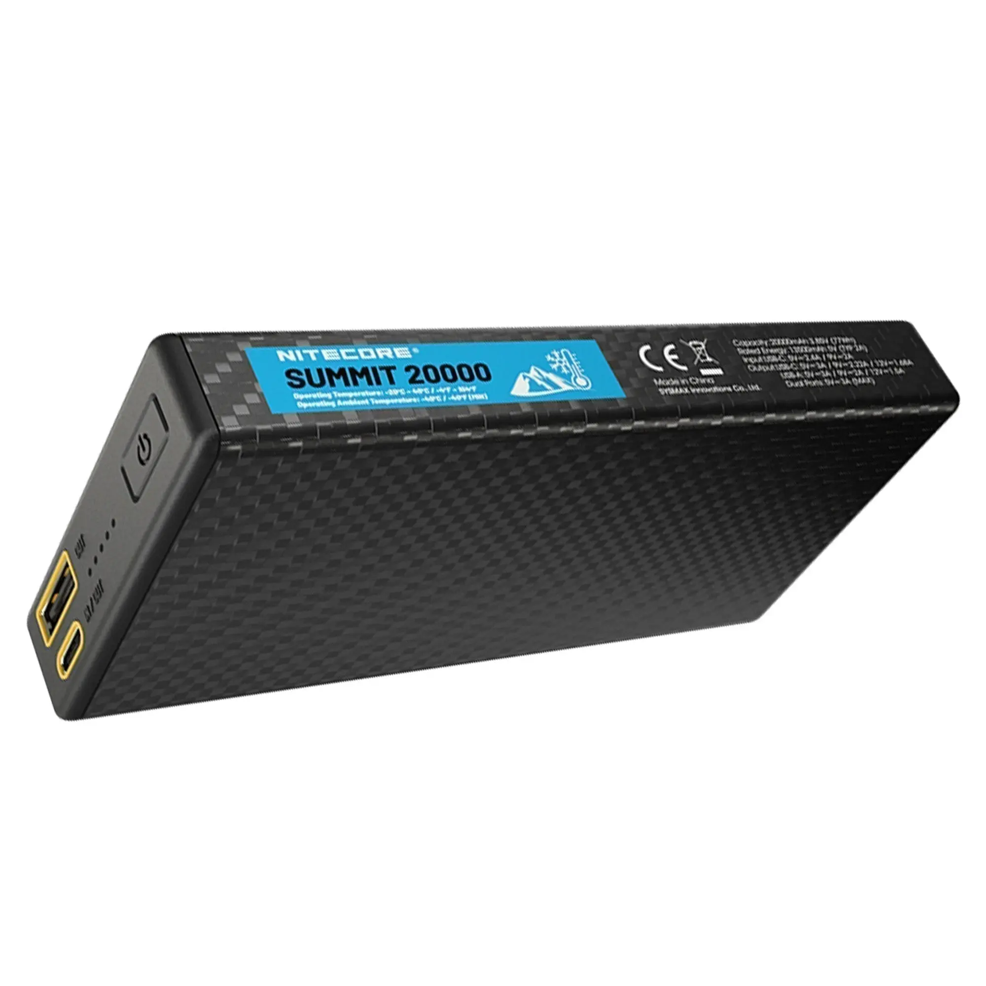 Nitecore Summit 20000 Power Bank - 10001-20000mAh, Low-Temperature Resistant, Cable & 2 Ports Support, Max 5V-3A, Protection-Focused Design for Mobile Phones, Handheld Devices, Electronic Accessories, Manufacturer Warranty