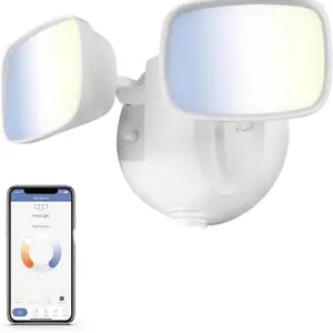 Feit Electric 2 Head White Tune Smart Security LED Flood Light 2000 Lumens,120° Degree Beam Angle