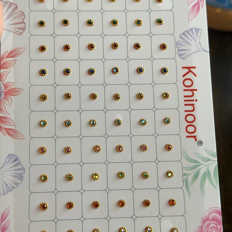 Round shape multicolor Bindi/Tika