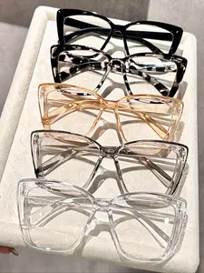 Unisex Cat Eye Fashion Glasses, Leopard Pattern Eyeglasses, Multi-Color Style, Non-Prescription, Casual Daily Wear, Office & Outdoor Activities