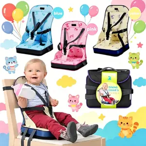Portable Baby Booster Seat Cushion, Foldable Infant High Chair Pad, Safe Travel Height Adjuster, Easy Carry Kids Dining Aide
