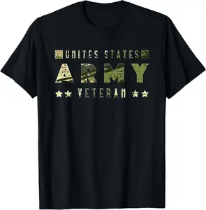 100% Cotton Veteran Outfit for Men Women United States Army Veteran T-Shirt