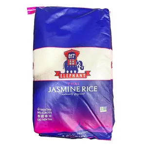 817 Elephant Thai Jasmine Rice | Kosher | Gluten Free | Vegan | Non-GMO | 25 lb