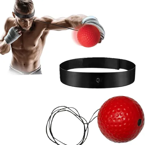 Boxing Reflex Ball Headband, Boxing Reflex Ball - Headband Boxing Ball - Head Mounted Boxing Reaction Ball - Adjustable Boxing Training Ball - Boxing Training Reaction Ball - Boxing Gear Punching Ball