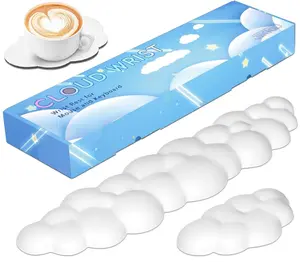 Leather Cloud Keyboard Wrist Rest - Comfortable Memory Foam Design, Non-Slip PU Base, for Gaming & Office Use, Pain Relief, Ideal New Year Gift for Computer, Laptop, Mac