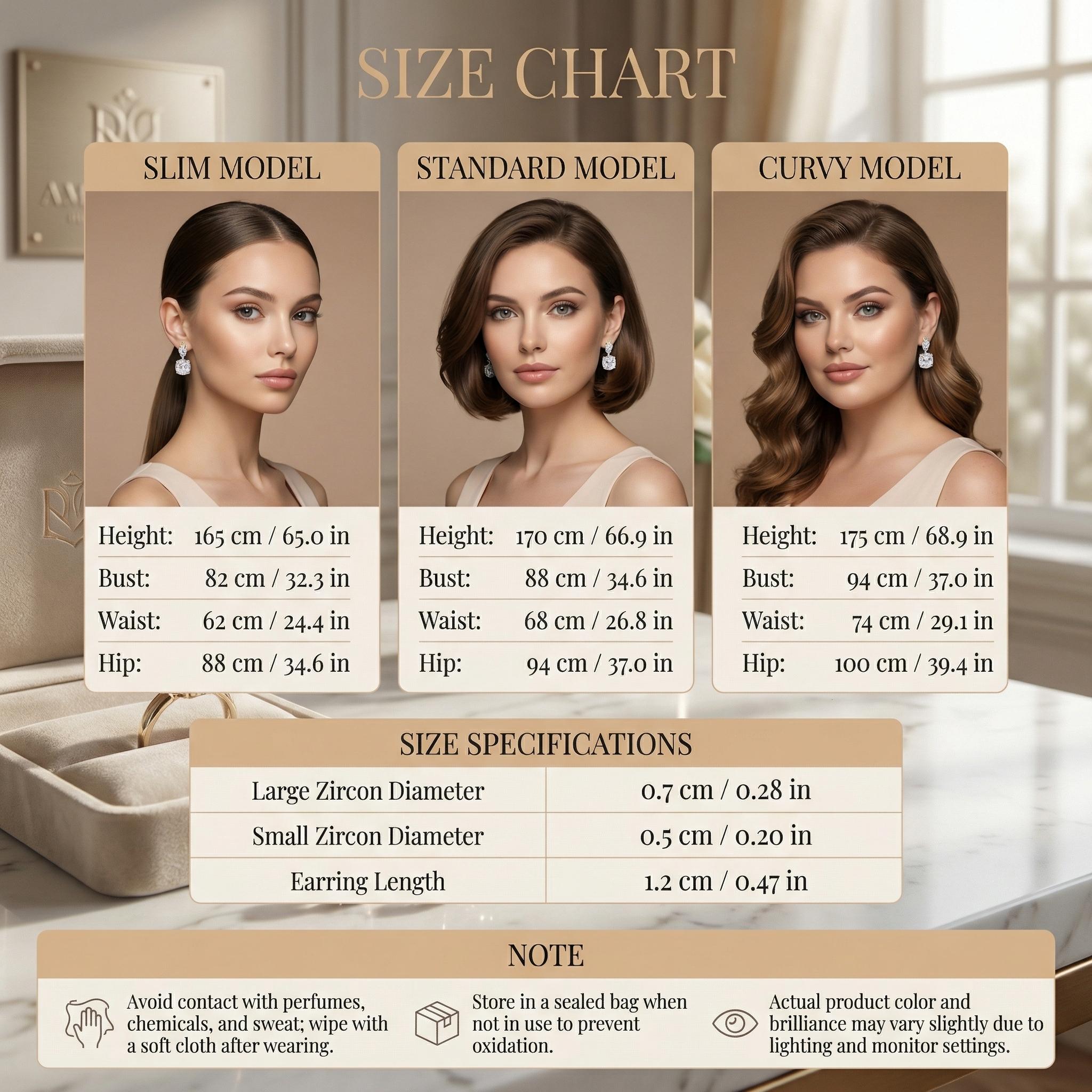 3 Pairs Sterling Silver CZ Stud Earrings Set for Women, Hypoallergenic Round & Princess Cut Diamond Earrings, Bridal Wedding Daily Wear Jewelry Gift