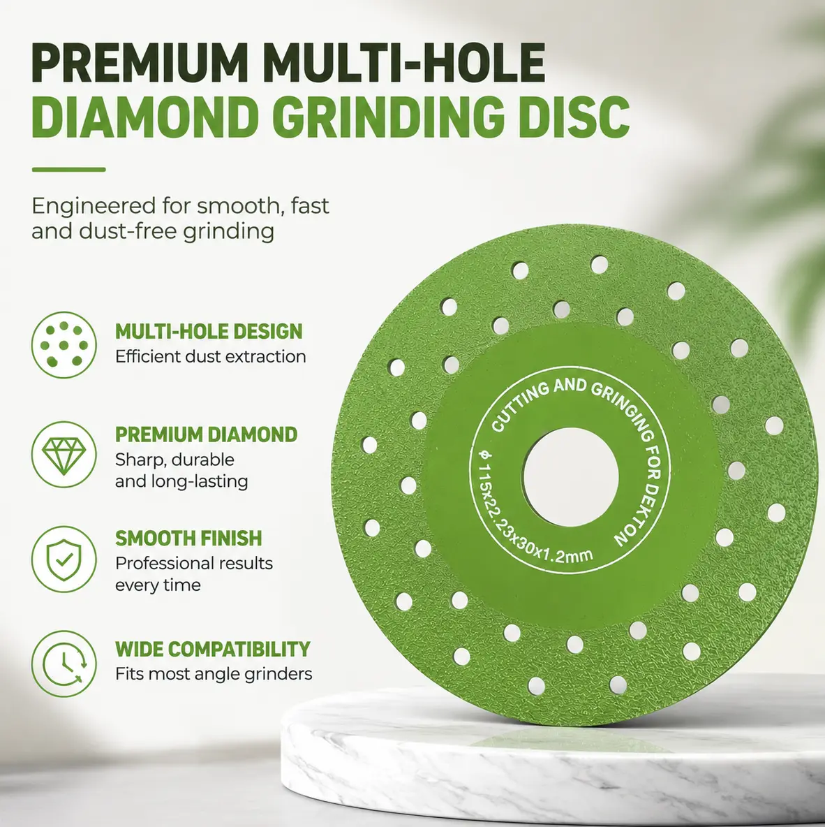 2PCS/4PCS/8PCS 4.5 Ultra-Thin Precision Cutting Disc for Angle Grinder, Sharp Brazing Polishing Cutting Blades, Diamond Saw Blade for Glass, Jade, Ceramics, Marble, Granite, Porcelain Tile, Rock Slab