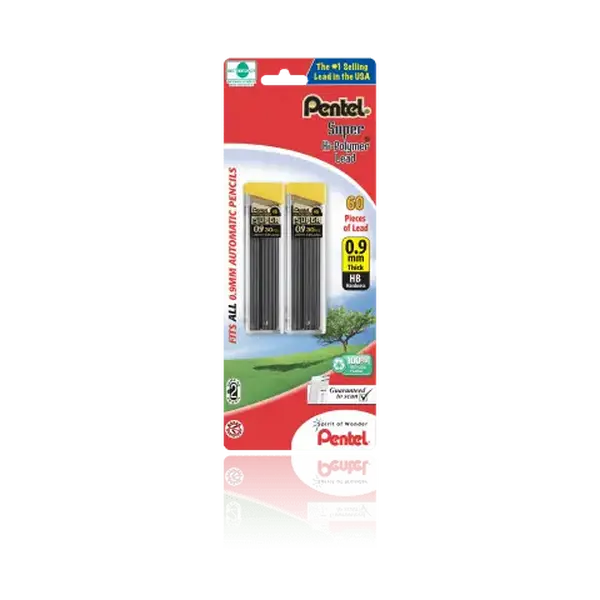 Super Hi-Polymer® HB Lead, 0.9mm, 2 Pack