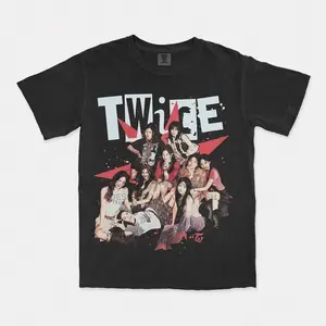 [Sale Up To 25% + Freeship] Comfort Colors TWICE Graphic T-Shirt, ONCE World Tour Fan Tee, Kpop Concert Inspired Shirt, 9 Members Tribute Unisex Top