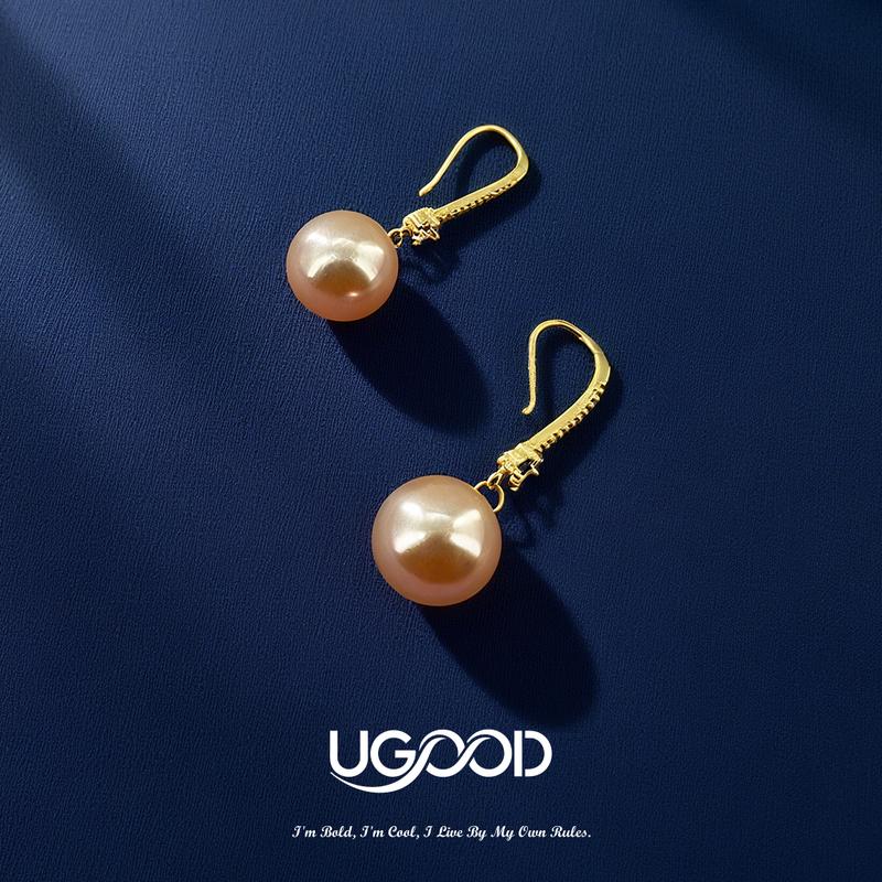 Golden Age de UGood Eardrops, Forged with Brass and Real Flora, Designed with Love, Amplifies Statement and Aesthetics for Business and Casual Outing Occasions, Uplifts Work Chic and Confidence