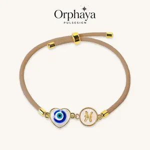 Pisces "Dreamweaver" NFC Bracelet Set - Heart Evil Eye & Shell Zodiac Charm (With 4 Interchangeable Cords)