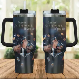 Heated Rivalry Tumbler 40oz 20oz, Stainless Steel Insulated Cup with Handle, Hockey Romance Inspired Drinkware, Aesthetic Fan