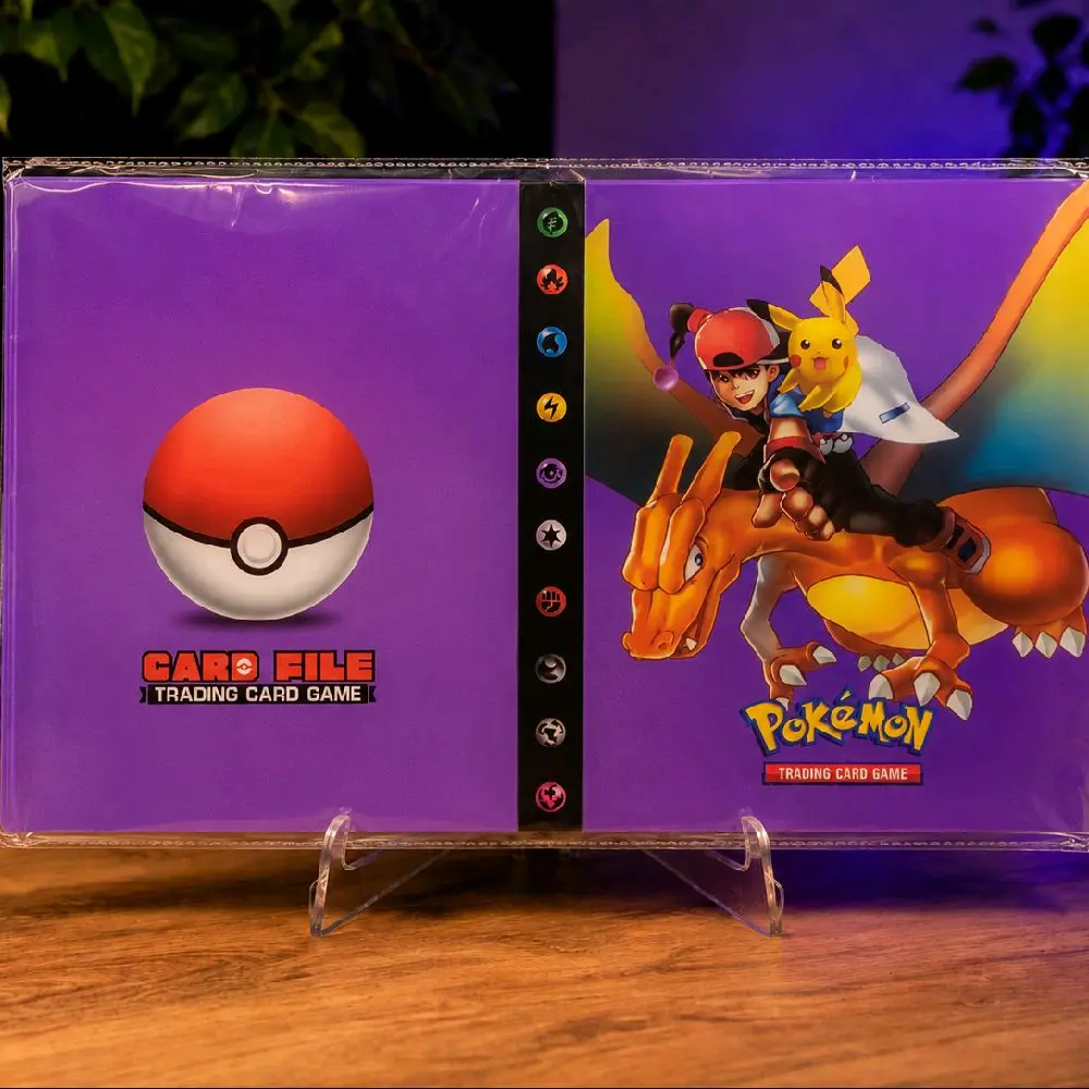 Pokémon Card Binder – Ash, Pikachu & Charizard | Poké Ball Design | 240-Card Capacity | BRAND NEW