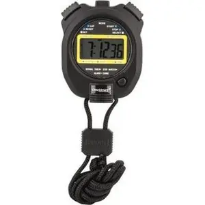 Value Collection LCD Digital Stopwatch with Split Counter 4 Functions, 1/100 Sec Resolution, Black WS-PE-STOP-007