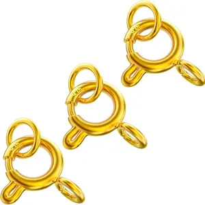 OHINGLT 925 Sterling Silver Spring Ring Clasp with Closed Jump Rings,Round Trigger Lobster Clasp for Bracelet Connectors DIY Jewelry Making Supplies