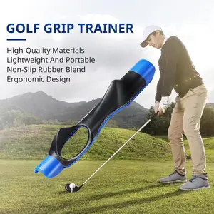Golf Grip Trainer, Club Attachment for Correct Hand Positioning and Muscle Memory, Fits Standard Grips from Driver to Wedge, Right-Handed, Compact Training Aid for Practice and Pre-Round Warm-Up