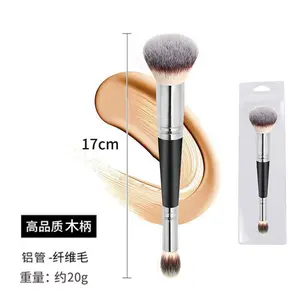 Double-ended foundation brush, concealer brush, soft-bristled makeup brush, loose powder brush, blush brush, beauty tool