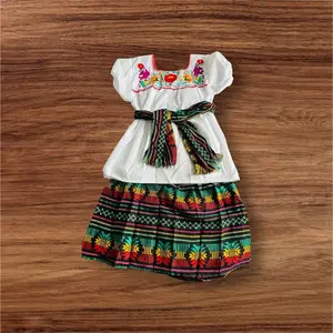 Virgen de Guadalupe trajes típicos Mexican Embroidery Tops and skirt