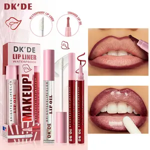 2-piece lip liner + lip oil set. Creamy smooth texture helps you define and sculpt your lip shape. Long-lasting hydrating formula gives you full, smooth, glossy lips. Perfect for quick on-the-go lip looks.