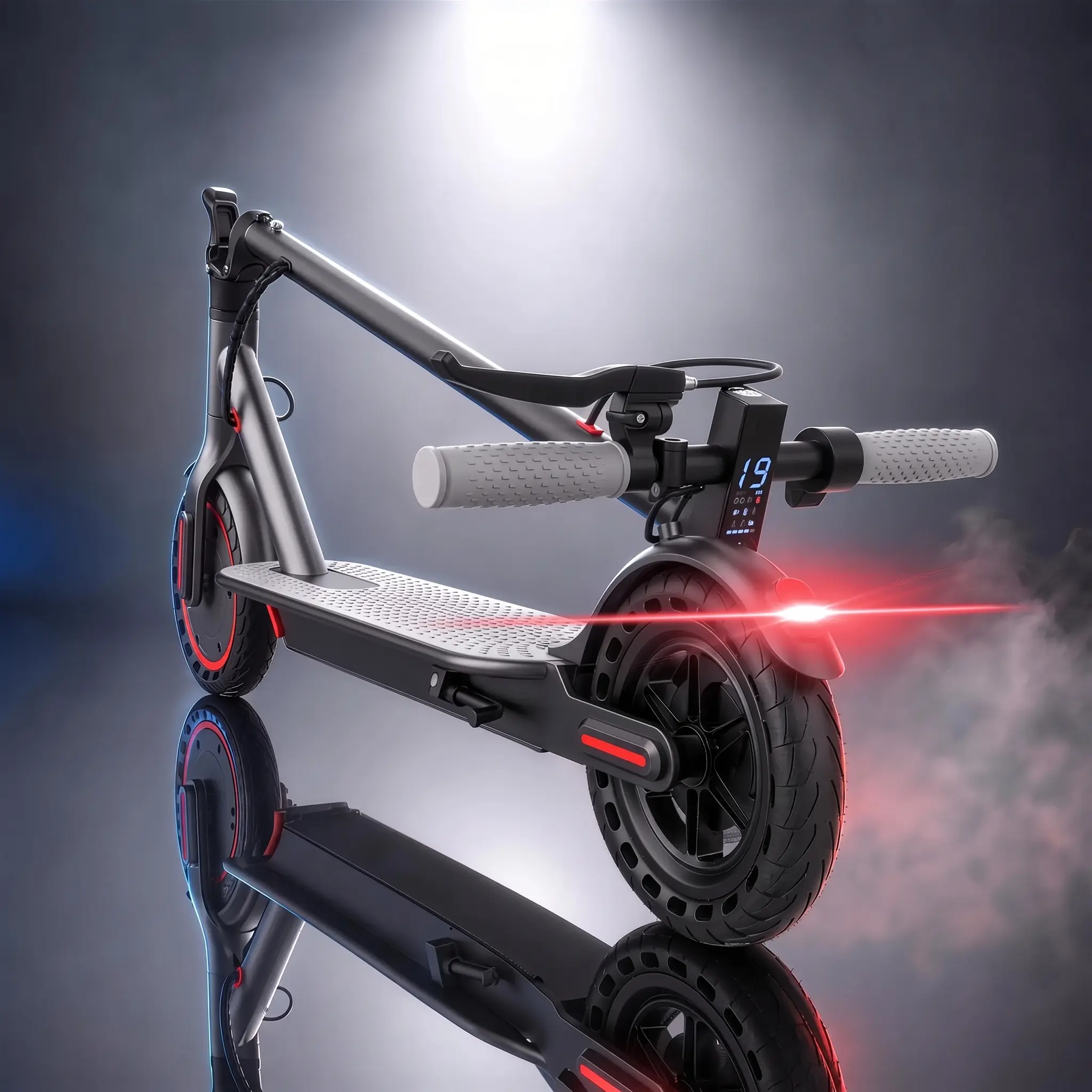 Electric Scooter -19 MPH Max Speed, 8.5''Honeycomb Solid Tires, 350W Motor, 16Miles Range,Adjustable Speed Foldable Commuter Scooter with Dual Braking System & smart App Control School Powerful Scooters