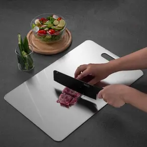 Titanium Cutting Board 2026 New Upgrade 100% Pure Titanium Cutting Boards for Kitchen - Double-Sided Food-Grade titanware Cutting Board Non-Stick Durable and easy to clean.  New Year's Gift gift