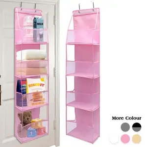 Door Hanging Storage Bag, 1 Counts Hangable Multi-layer Clothes Storage Organizer, Wardrobe Hanging Decoration Organizer, Household Fabric Vertical Space Saver Storage Bag for Closet, Decorative Household Items, Personal Organizer