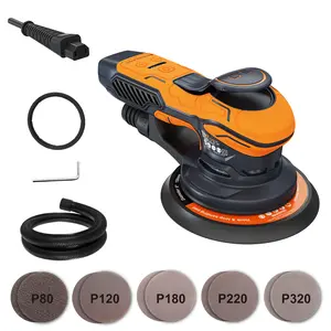 MAXXT Ramdon Orbital Sanders for 6inch, 10000 RPM Electric Orbital Sander with 10PCS Sandpapers, 6 Variable Speed Wood Sander for Woodworking/Sanding/Polishing