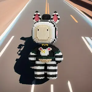 Zebra Doll 3D Puzzle Building Blocks Decoration, Bookshelf Home Office Cabinet Decor, Party Living Room TV Stand Display Gift