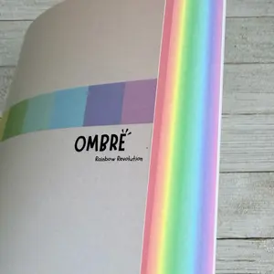 Rainbow Colored Pages Blank Notebook - OMBRE Rainbow Revolution
