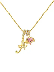 14k Heart Alphabet Necklace for Women, Fashionable Yk2 Letter Jewelry Gift for Girls, Perfect Birthday and Valentine's Present, Heart Shaped Necklace