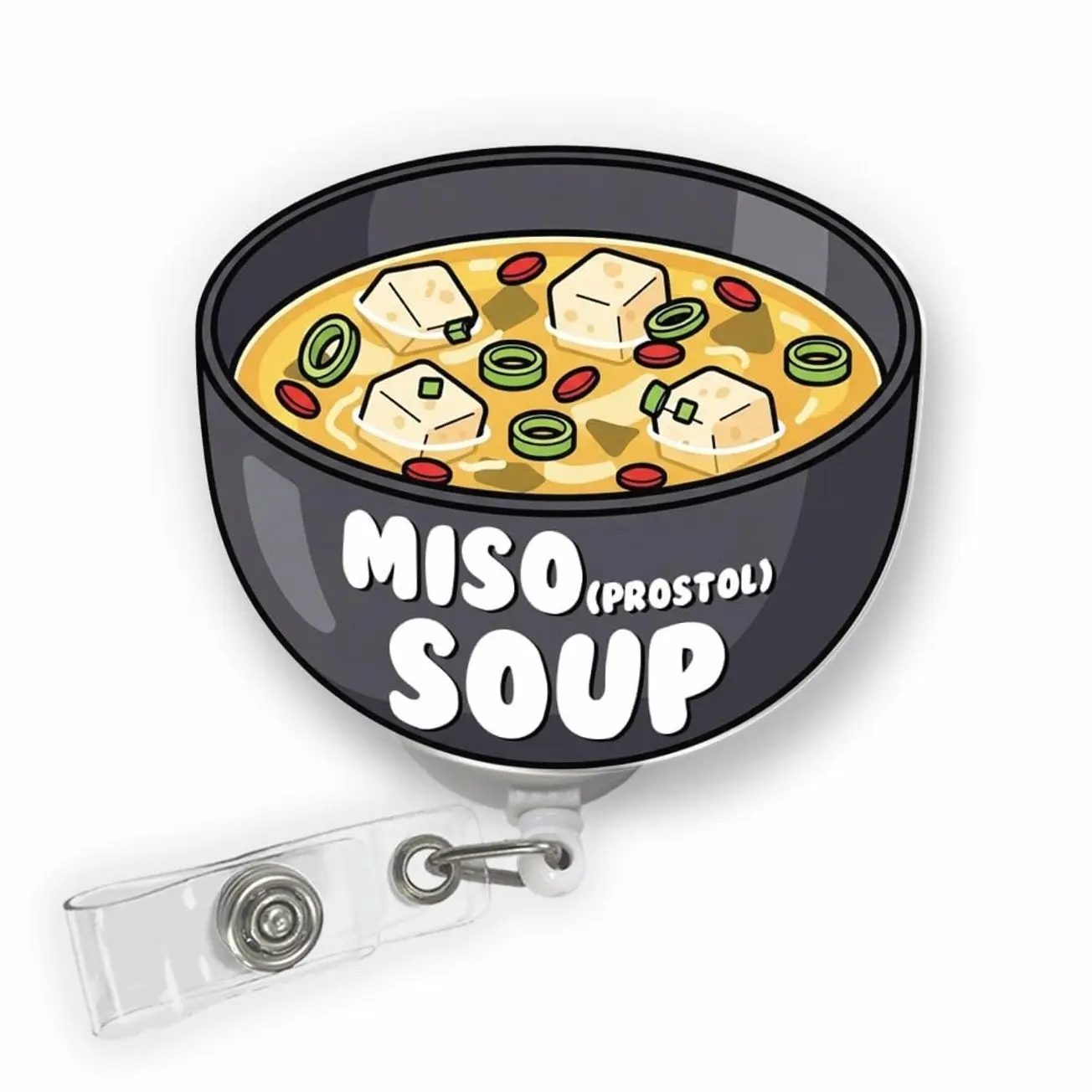 Misoprostol Soup Badge Reel - Labor & Delivery Nurse Acrylic Retractable ID Holder, OBGYN Gift