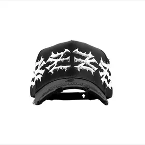 Rude Awakenings NY Chrome Black Visor with White Graphic Design