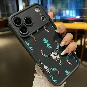Bohemian Skull Pattern Silicone Cellphone Casing, Stylish Phone Accessories for iPhone 17 Pro Max,16,15,14 Plus,13,12 Mini,11,XR,X,XS,Air,E - Pocket-Friendly, Shockproof, Durable, Waterproof Protection Cover for Handheld Smartphones