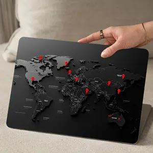 World Map Pattern Laptop Sticker, Waterproof & Anti-scratch Laptop Skin, Universal Laptop Decorative Sticker for Laptop, Car, High Adhesive Stickers