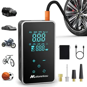 3in1 Portable Air Compressor, 150PSI Wireless Tire Inflator, Electric Car Tire Air Pump With LED Light For Car Automobiles Bicycle Ball