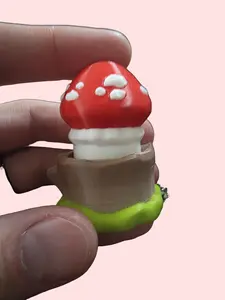 Layers in Green Mushroom Keycap Clicker 3D Printed Fidget Toy Toadstool Desk Clicker Clicky Satisfying Fun Forest Design Compact Size Great Desk Toy