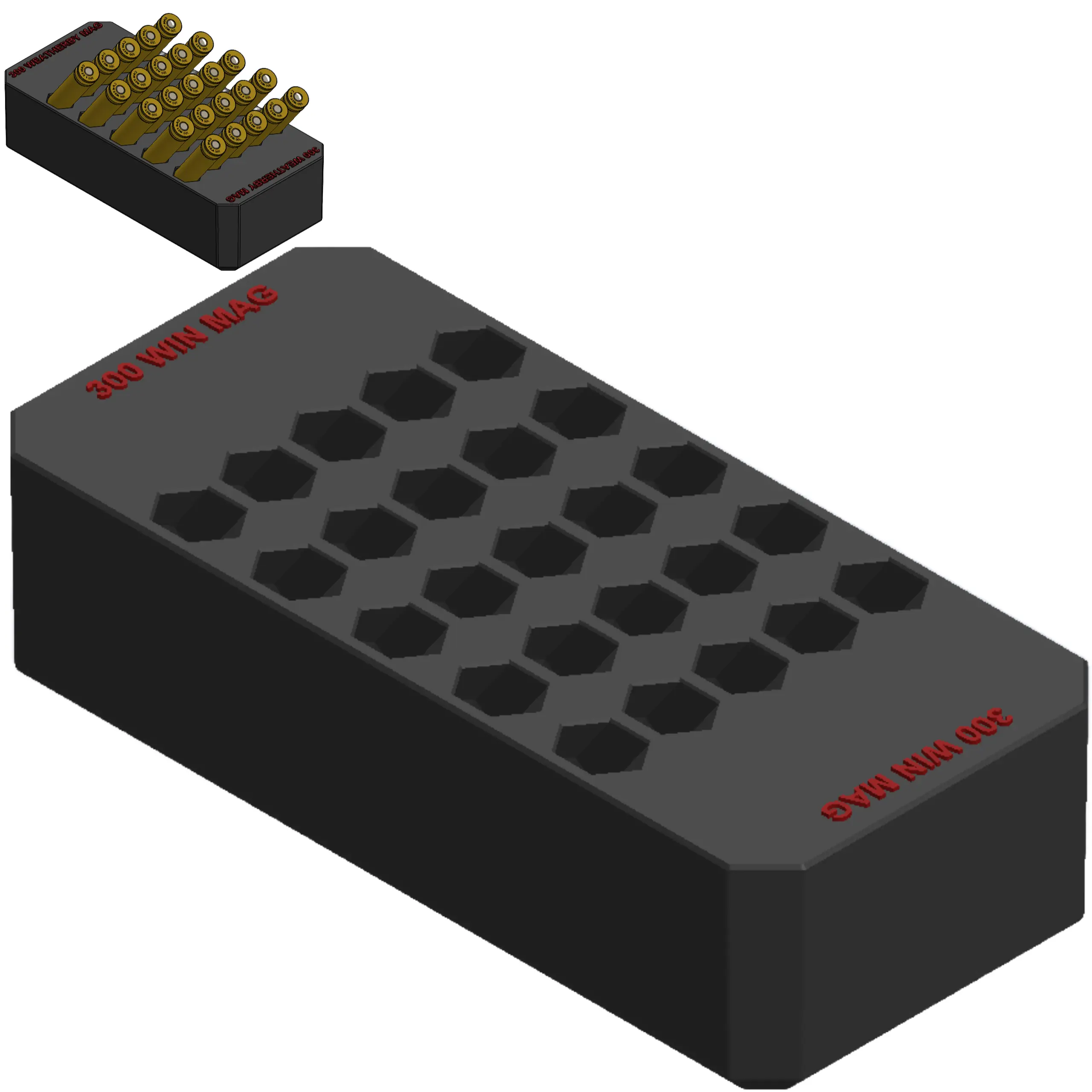 LARGE TRAY 300 WIN MAG RED