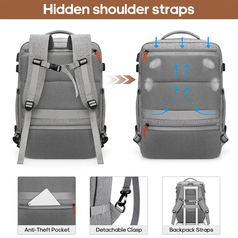 Miusse 42L Travel Backpack with Hidden Straps 17-Inch Carry-On Approved Waterproof Luggage Featuring Packing Cubes Shoe Pocket & Laptop Compartment #Summervibes - TikTok Shop Miusse 42L Travel Backpack with Hidden Straps 17-Inch Carry-On Approved Waterproof Luggage Featuring Packing Cubes Shoe Pocket & Laptop Compartment #Summervibes - TikTok Shop