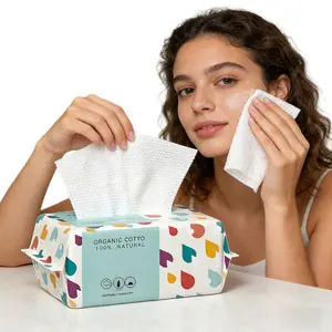 Disposable Face Towels, Disposable Face Towelettes, Soft Material, Clean Skin, 1/2/4 Packs, Dry Wipes, Facial Towels, Wash Cloths, Thickened, for Cleansing, Makeup Removal, Skincare